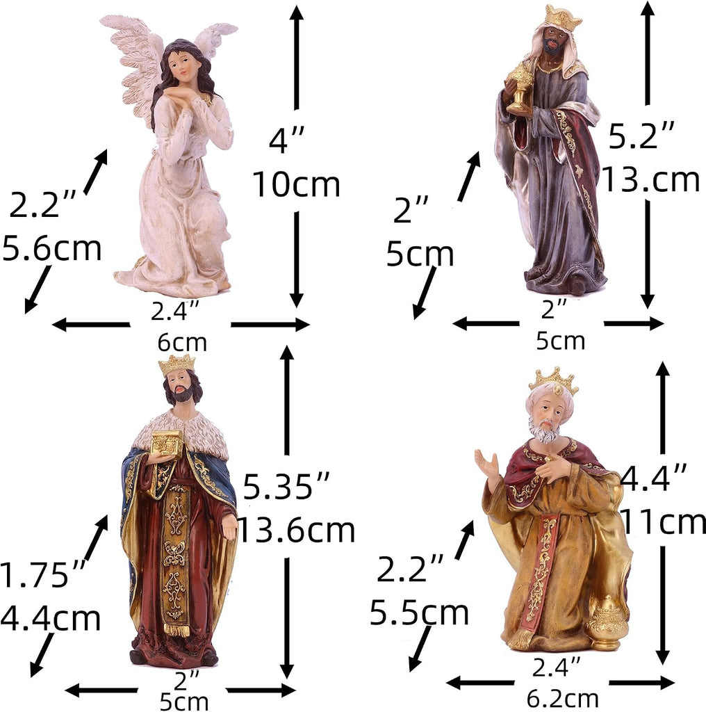 Nativity Set Christmas Scene Set Figurines Statue 5 Inch 11 Pcs