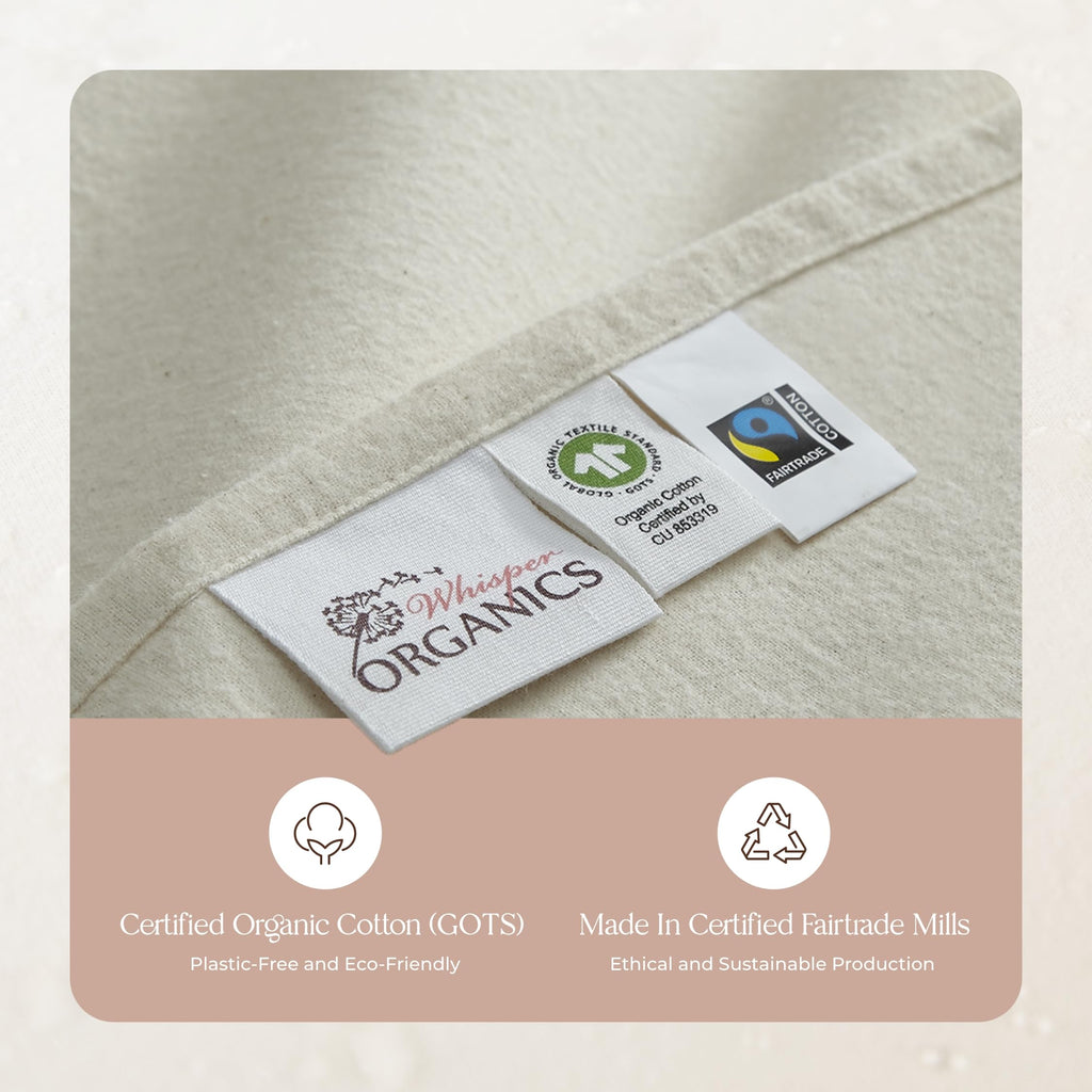 100% Organic Flannel Sheets - GOTS Certified 100% Cotton Flannel Sheets Set with Comfortable Soft Brushed