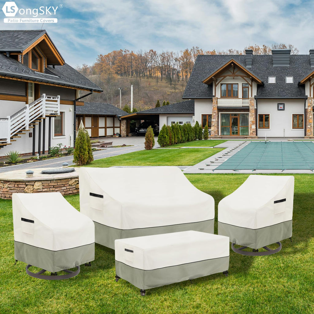 Outdoor Coffee Table Cover, Waterproof Rectangular Patio Small Side Table Cover, 48 x 28 x 16 inch, Outdoor Table Covers