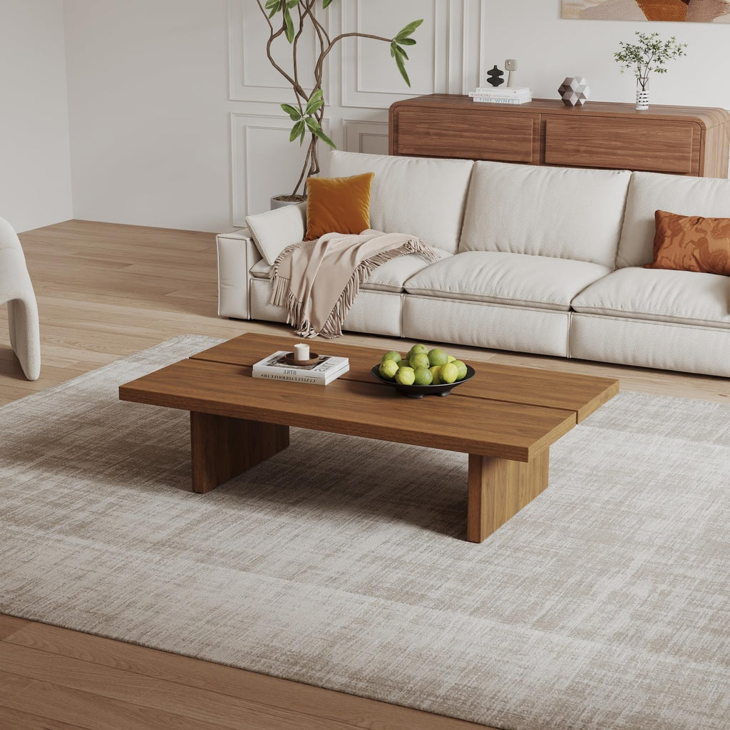 47" Low Coffee Table, Minimalist Modern Coffee Tables