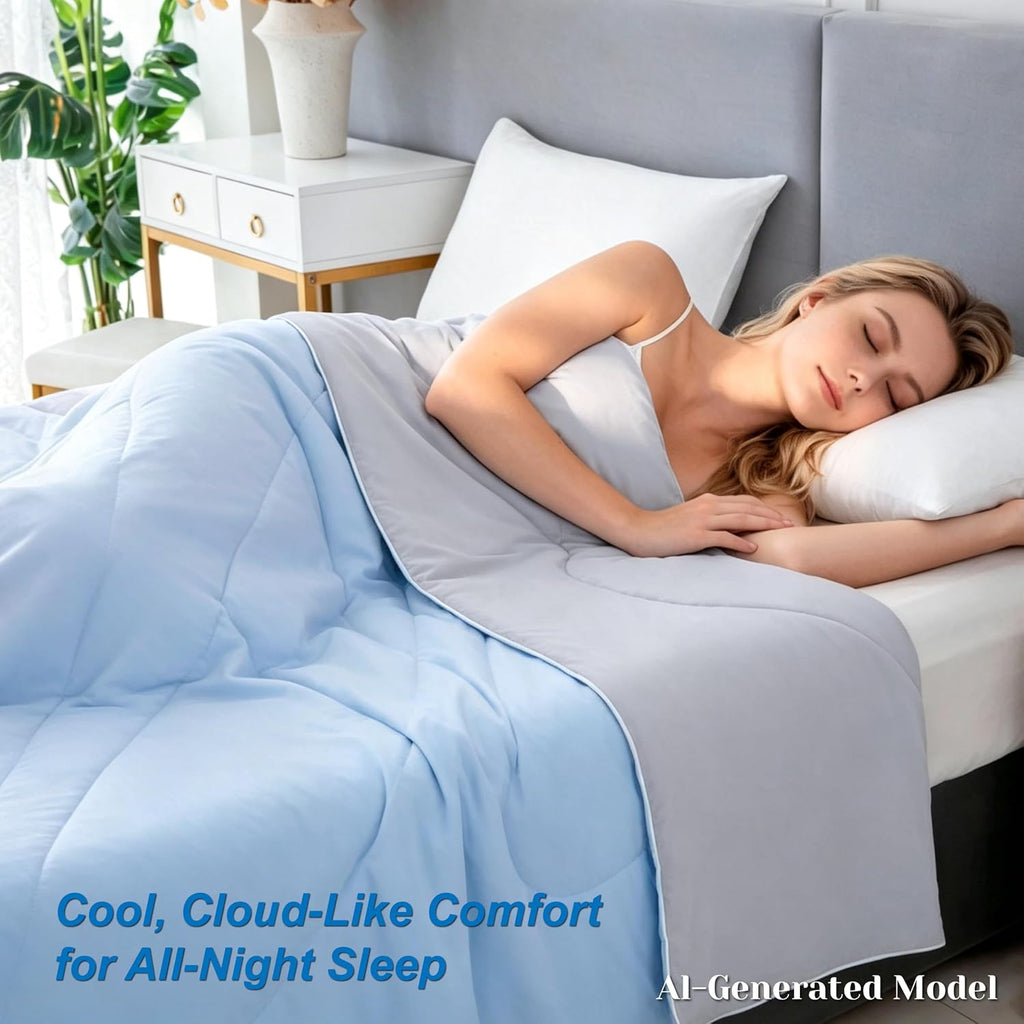 Cooling Comforter King Size - Cooling Blankets for Hot Sleepers | Lightweight Comforter for Night Sweats