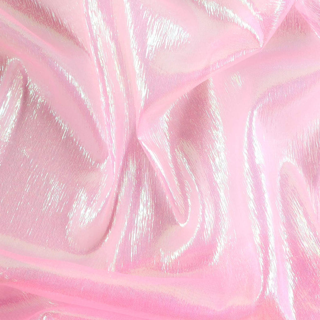 Iridescent Crush Shimmer Organza Pink, Fabric by the Yard
