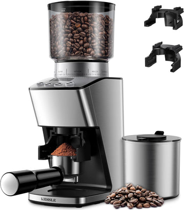 Conical Burr Coffee Grinder Electric, Espresso Grinder Use, Burr Mill with 51 Grind Settings, Precision Electronic