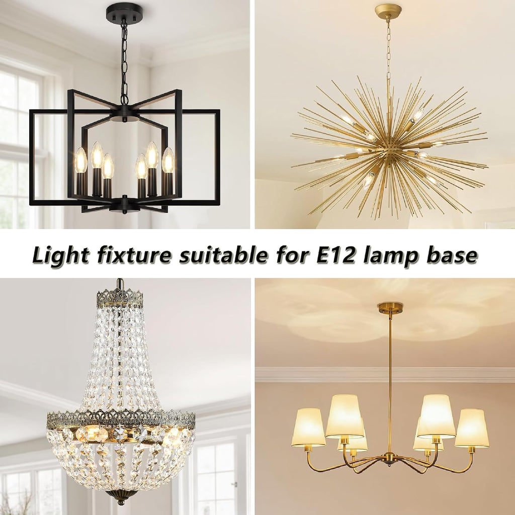 E12 Globe Candelabra Bulb Dimmable LED Bulb 40W Frosted Light Bulb,2700K