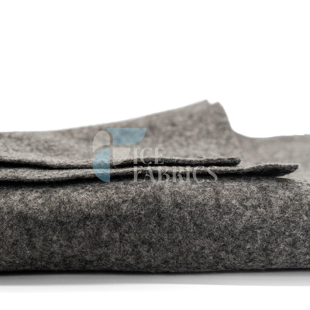 Craft Felt Fabric by The Yard - 72" Wide & 1.6mm Thick Acrylic Felt - Soft and Durable Charcoal Fabric for DIY Arts &