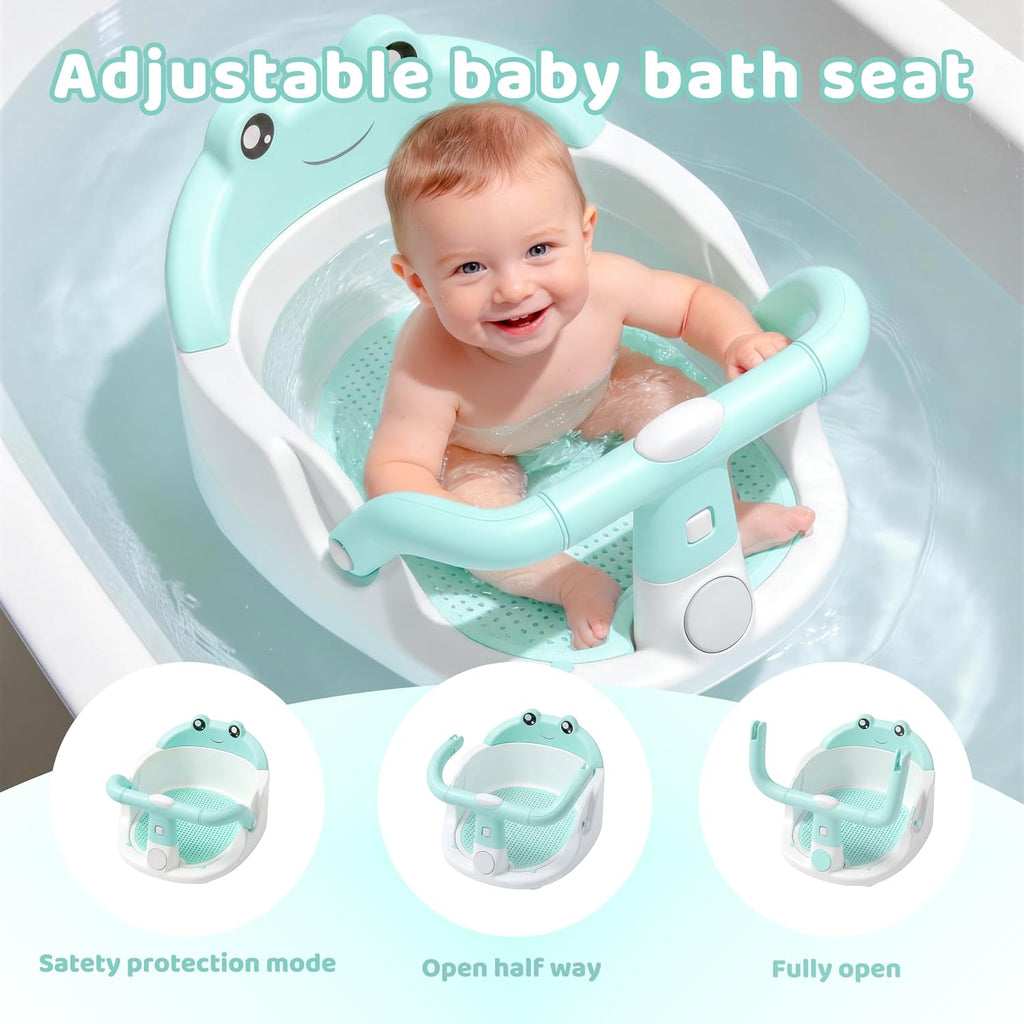 Bath Seat for Babies 6 Months & Up, Non-Slip Toddler Bath Seat with Suction Cup, Safe and Comfortable Portable Infant