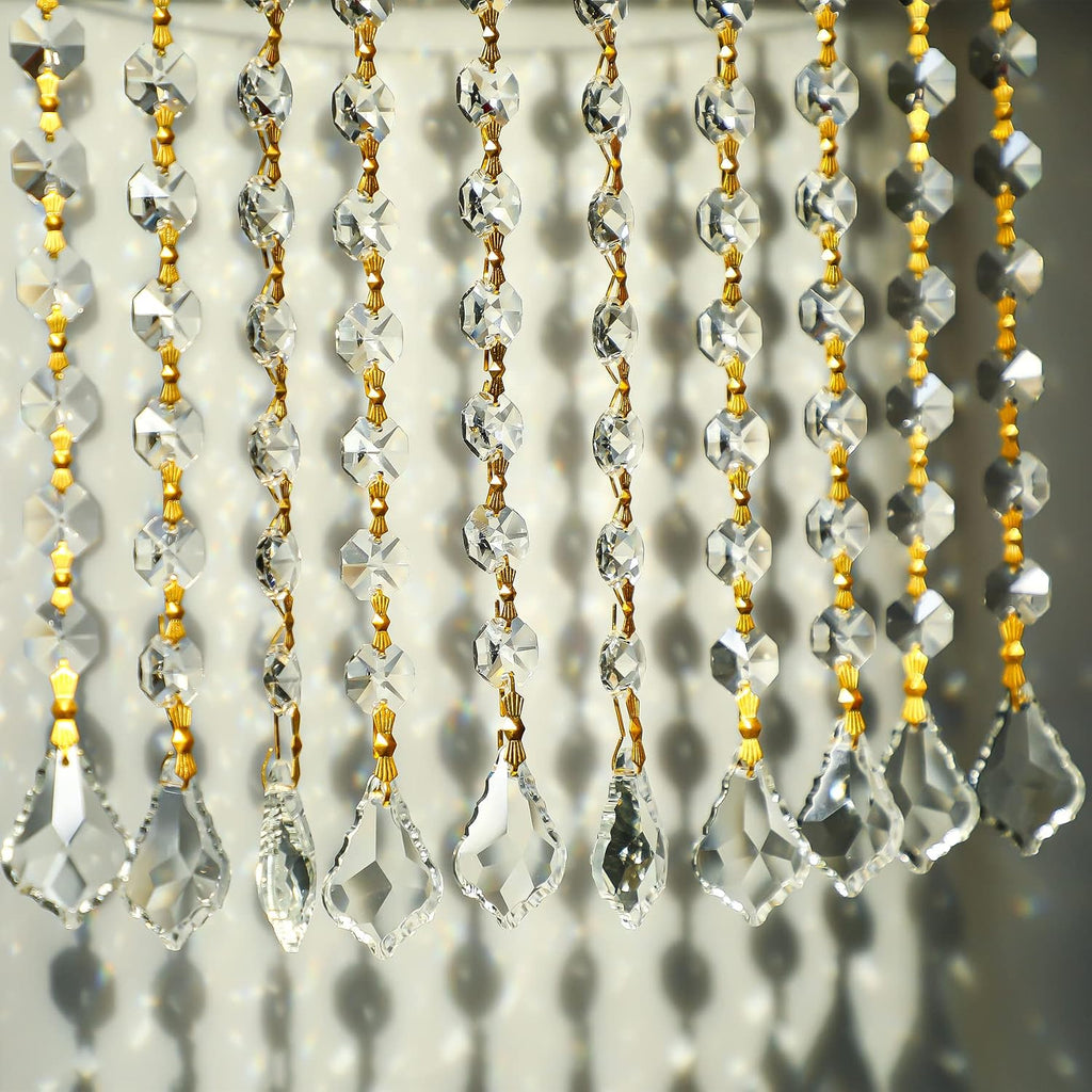 10pcs Crystal Garland Strands Hanging Glass Chandelier Beads Chains - Crystal Chandelier Replacements