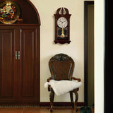 Clockswise Vintage Grandfather-Style Wall Clock with Wood-Effect Plastic Pendulum Battery-Operated for Home Decor Living Room Home...