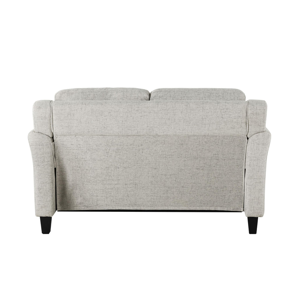 Harrington 57.9" Loveseat, Transitional Modern, Pocket Coil Comfort, Easy Assembly, Woven Fabric, Beige