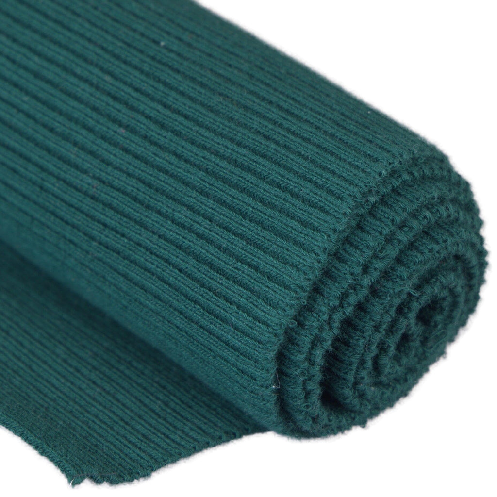 Replacement Waistbands Cuffs Hem Material, Ribbed Knit Fabric (Green, 36x6in)