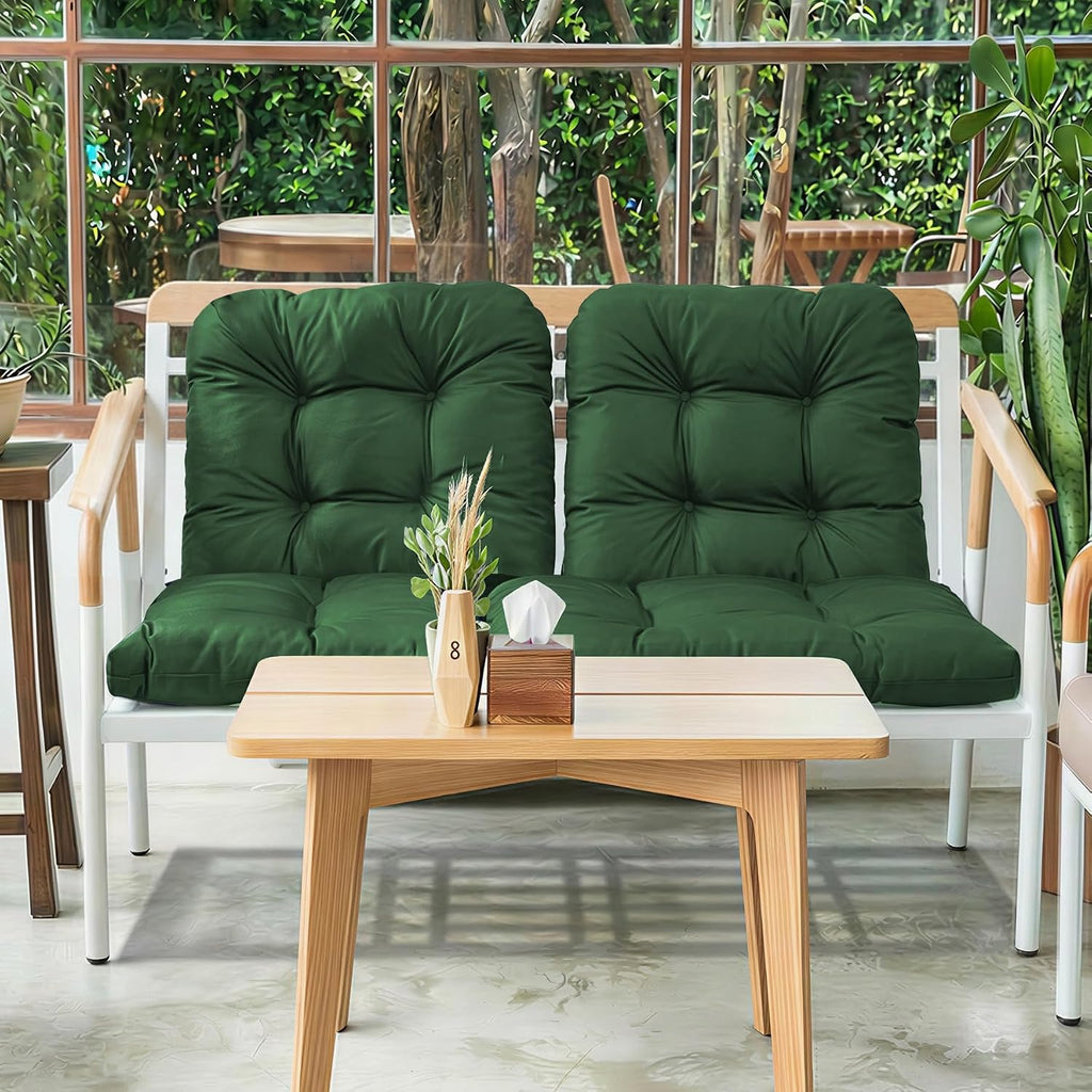 Wicker Chair Cushions of 3 Pieces, Waterproof Cushions Furniture, Tufted Wicker Outdoor Furniture Cushions, 1 Patio