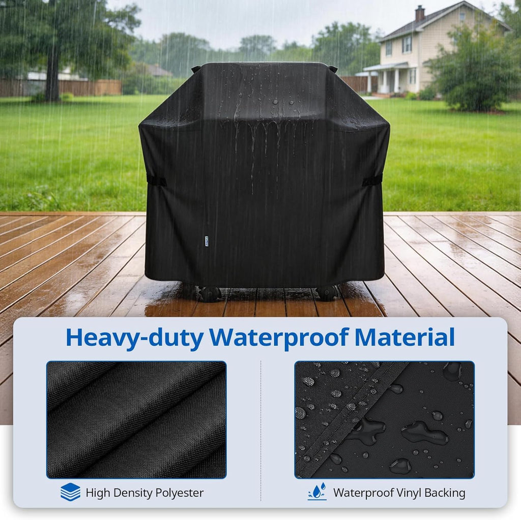 BBQ Grill Cover 52 Inch, Outdoor Durable Waterproof Gas Barbecue Cover, Compatible for Weber Spirit 200 and 300