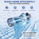 Portable Washing Machine, 17.8Lbs Capacity Full-Automatic Portable Washer, 2.4Cu.ft Washer and Dryer Combo with Drain