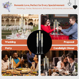 1 Set 5 Arm Acrylic Candle Holder with Candles, Mjkeomo 27'' Tall Table Candelabra, Complete Centerpiece Set for