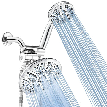 Rain Shower Heads with Handheld Spray Combo 30 Settings High Pressure 6 inch Face 3-Way Dual Rain and Handheld Shower