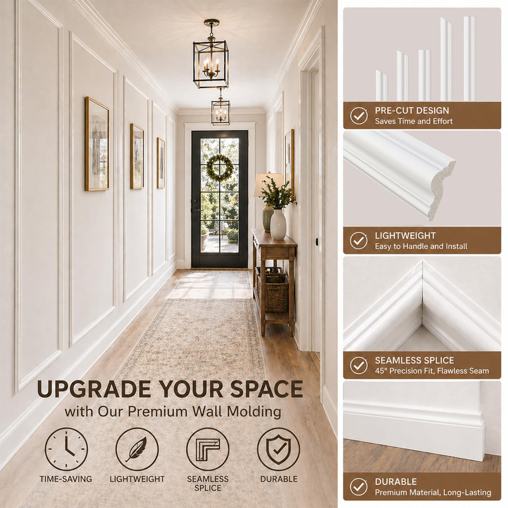 Pre Cut Wall Molding Kit for Accent, 6 Set Bilinear Frame