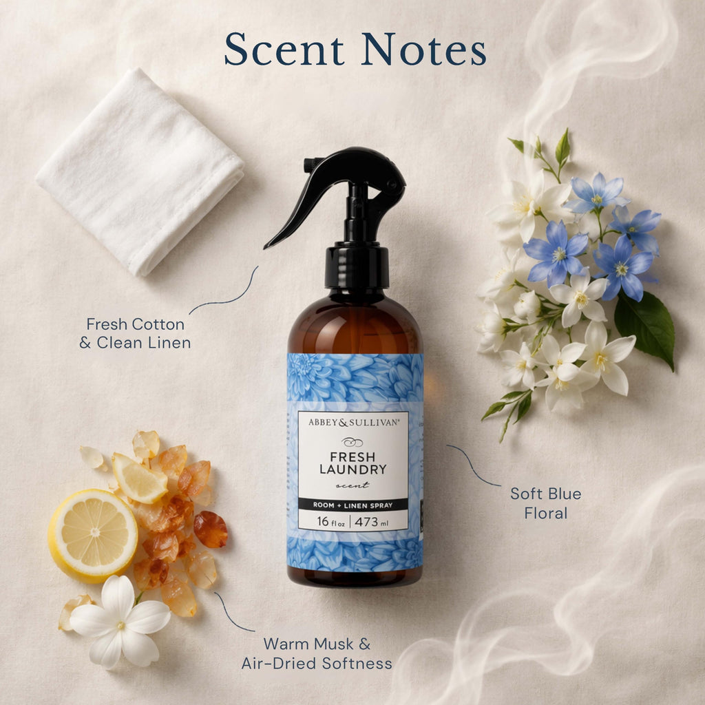 Odor Eliminating and Refreshing Linen and Room Spray, Fresh Laundry, 16 oz