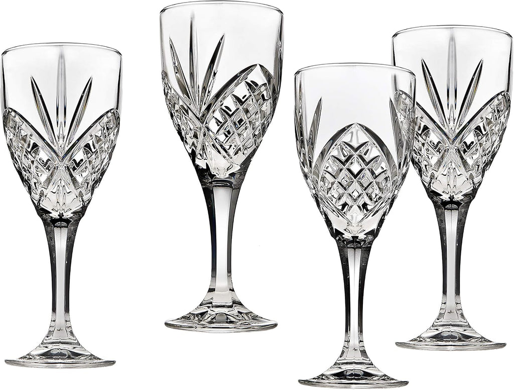 Dublin Wine Glasses, Stemmed Wine Glass Goblets, Stemmed Drinking Glasses, Glass Cups, Barware & Drinkware, 10oz Set