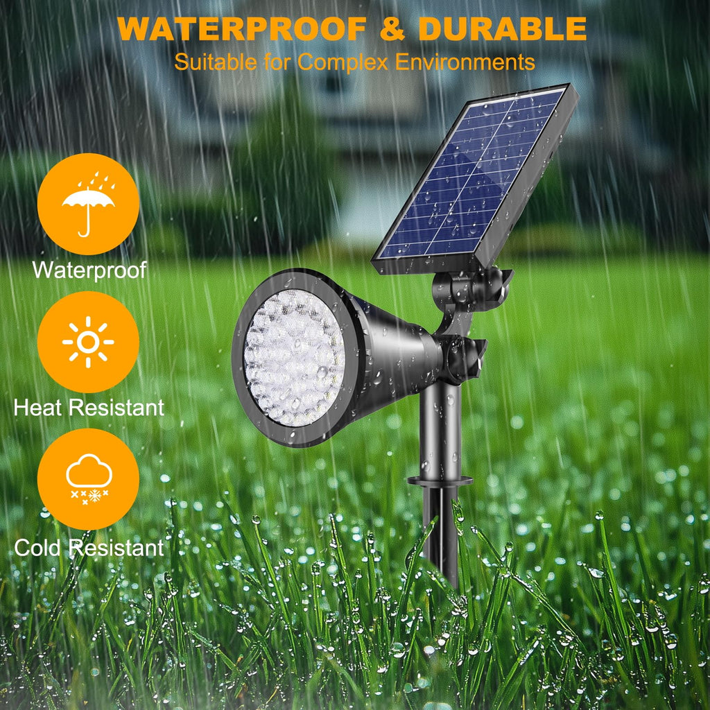 Solar Lights Outdoor Waterproof Spot Lights, Warm White 3 Pack
