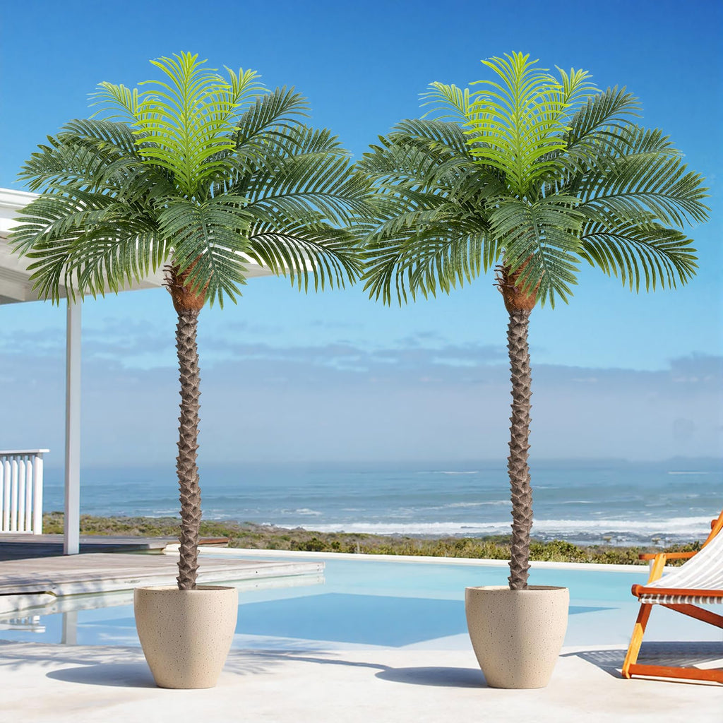 6ft Tall Artificial Phoenix Palm Tree for Outdoor Indoor Decor, Large Faux Coconut Silk Palm Tree Tropical Fake Tree