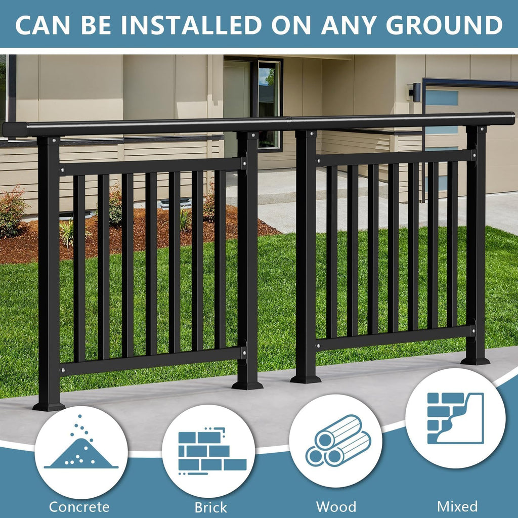 Horizontal Deck Railing Kit, 40" H x 50" W Deck Railing Kit