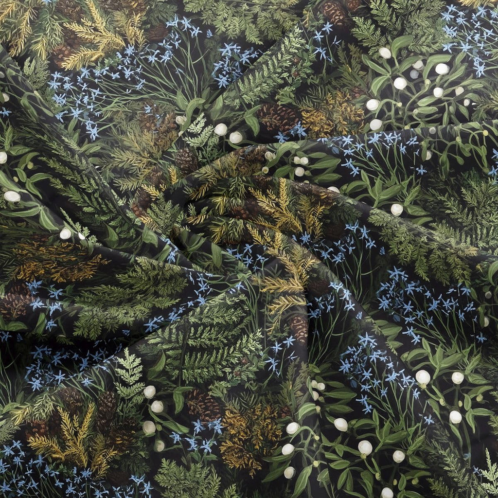 Jungle Leaves Fabric by The Yard Green Botanical Leaf Soft Polyester Sewing Fabric Wild Natural Plants Decor No