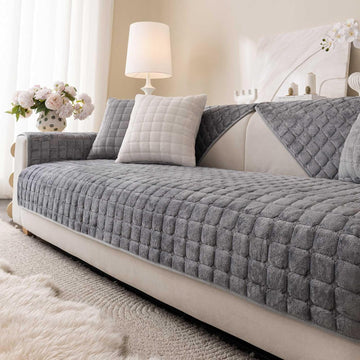 Velvet Washable Couch Cover, Nonslip Sofa Cover for Dogs.