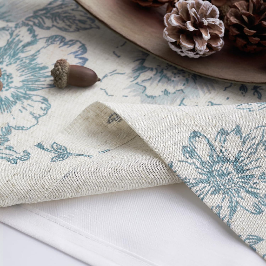 Tie Up Curtain Double Layer Linen Roman Shades Valance Curtain Floral for Bathroom Window Living Room Cafe Farmhouse