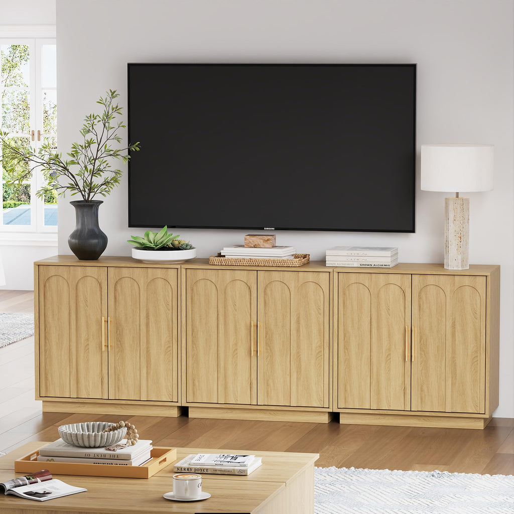 31.5" Sideboard Buffet Cabinet with Storage, Oak