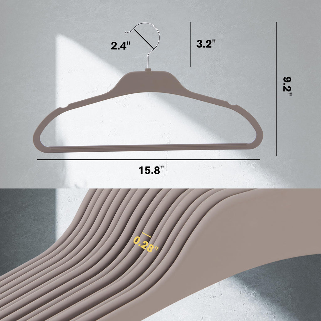 Plastic Hangers for Clothes, 20 Pack Non Slip Clothes Hangers