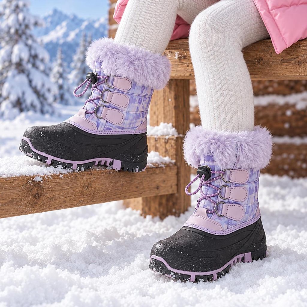 Girls Boys Winter Snow Boots, Kids Boots