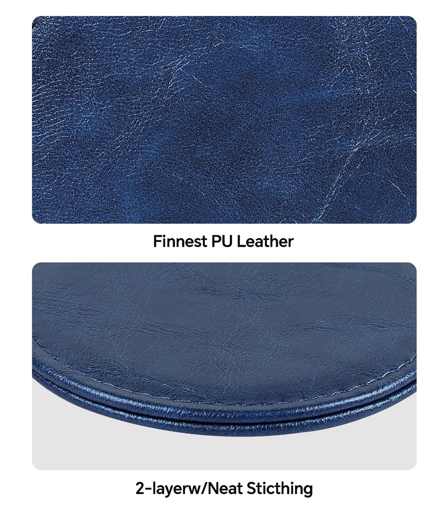 Leather Coasters Set of 6 with Holder, Tabletop Protection, Coffee Table & Bar Decoration, Modern-Style Drink
