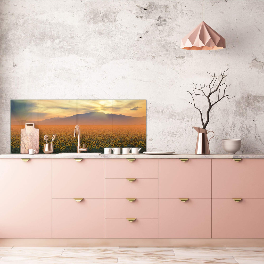 Stylish glass backsplash - Photo glass upstand Art Series BBS03C: