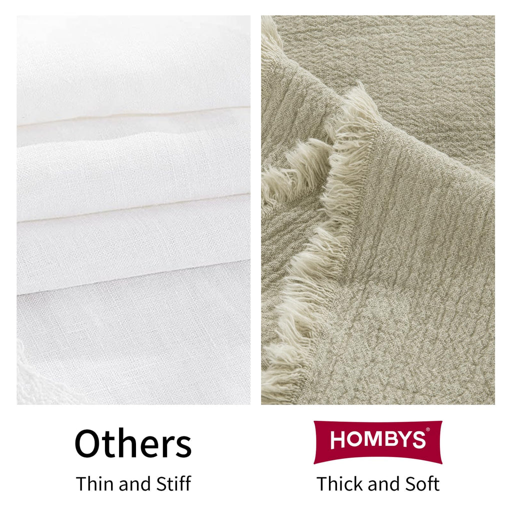 88"x92" Linen Queen Size Blanket-Soft Linen Reversible Throw Lightweight Blanket in Natural Color Bed Blanket (Flax