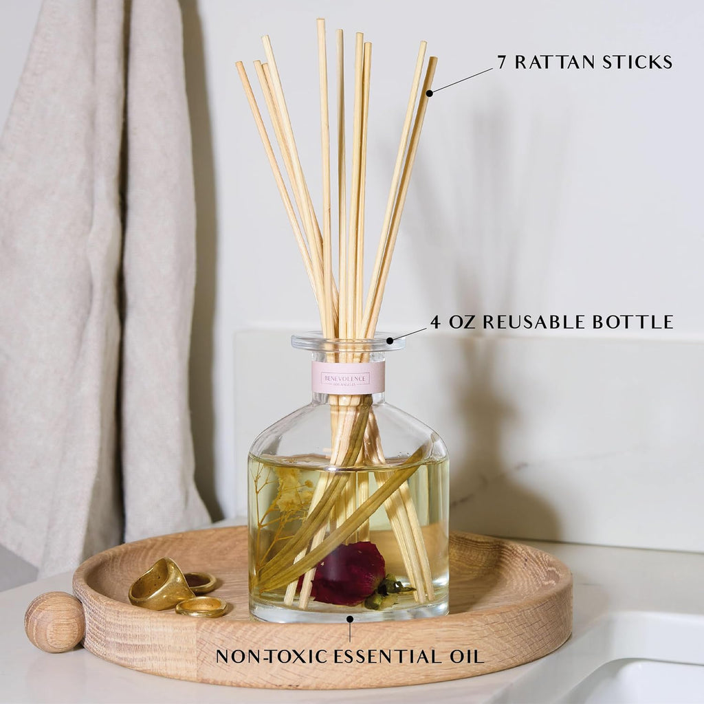 Beach Rose Gift Box | Candle, Room Spray & Reed Diffuser | Rose & Sandalwood | Elegant Home Fragrance | Ready - Set of 3