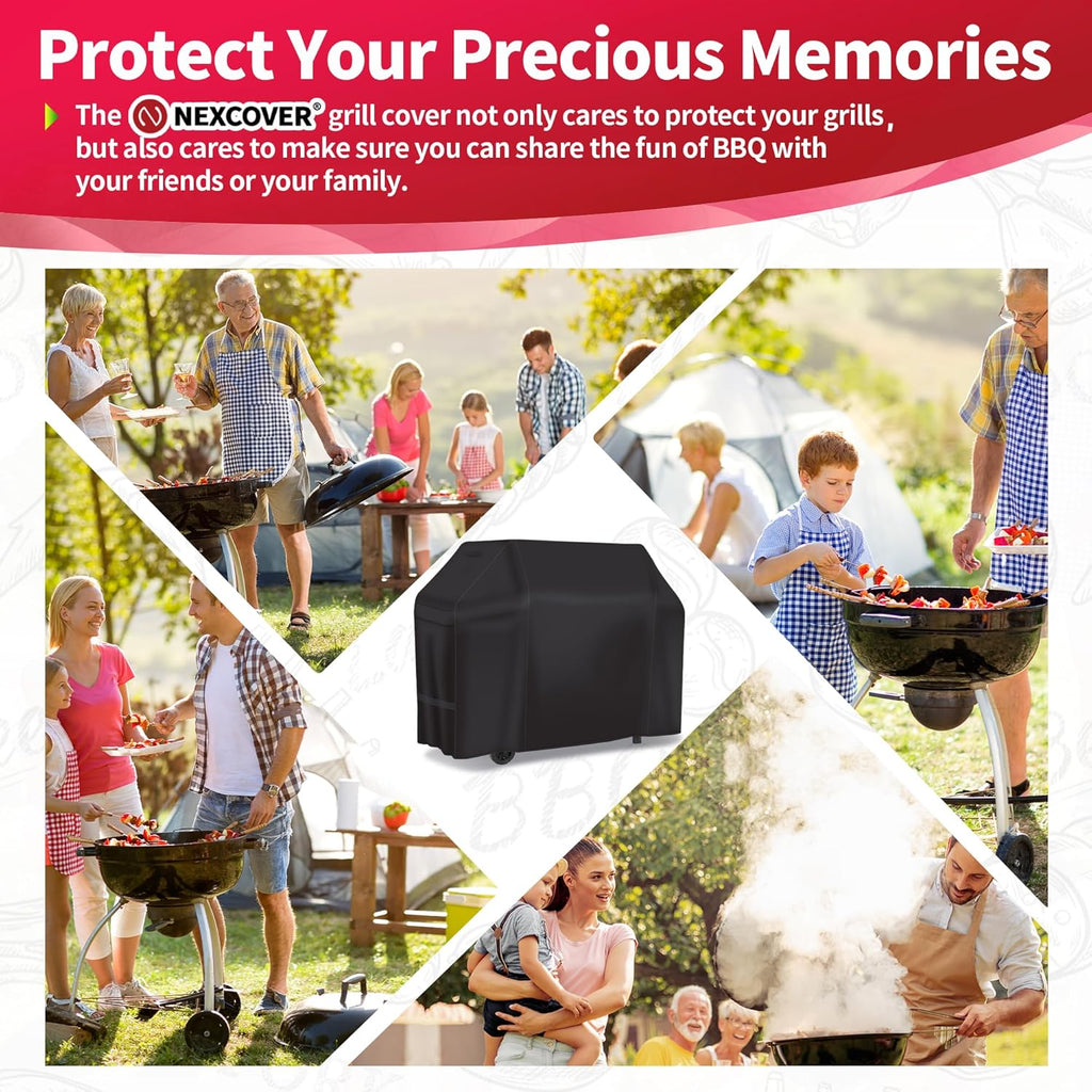 55 Inch Grill Cover - 600D Heavy Duty Waterproof and Weather Resistant BBQ Cover for Weber, Char Broil, Nexgrill