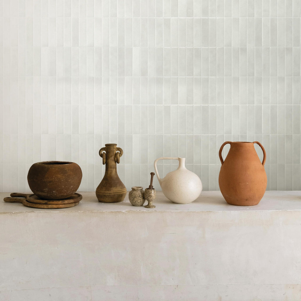 Peel and Stick backsplash, Stacked White & Grey, 11.43"x9"