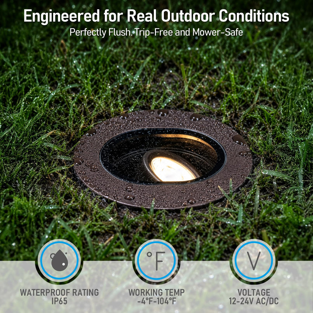 30° Tilt Adjustable 5CCT Low Voltage LED Well Lights