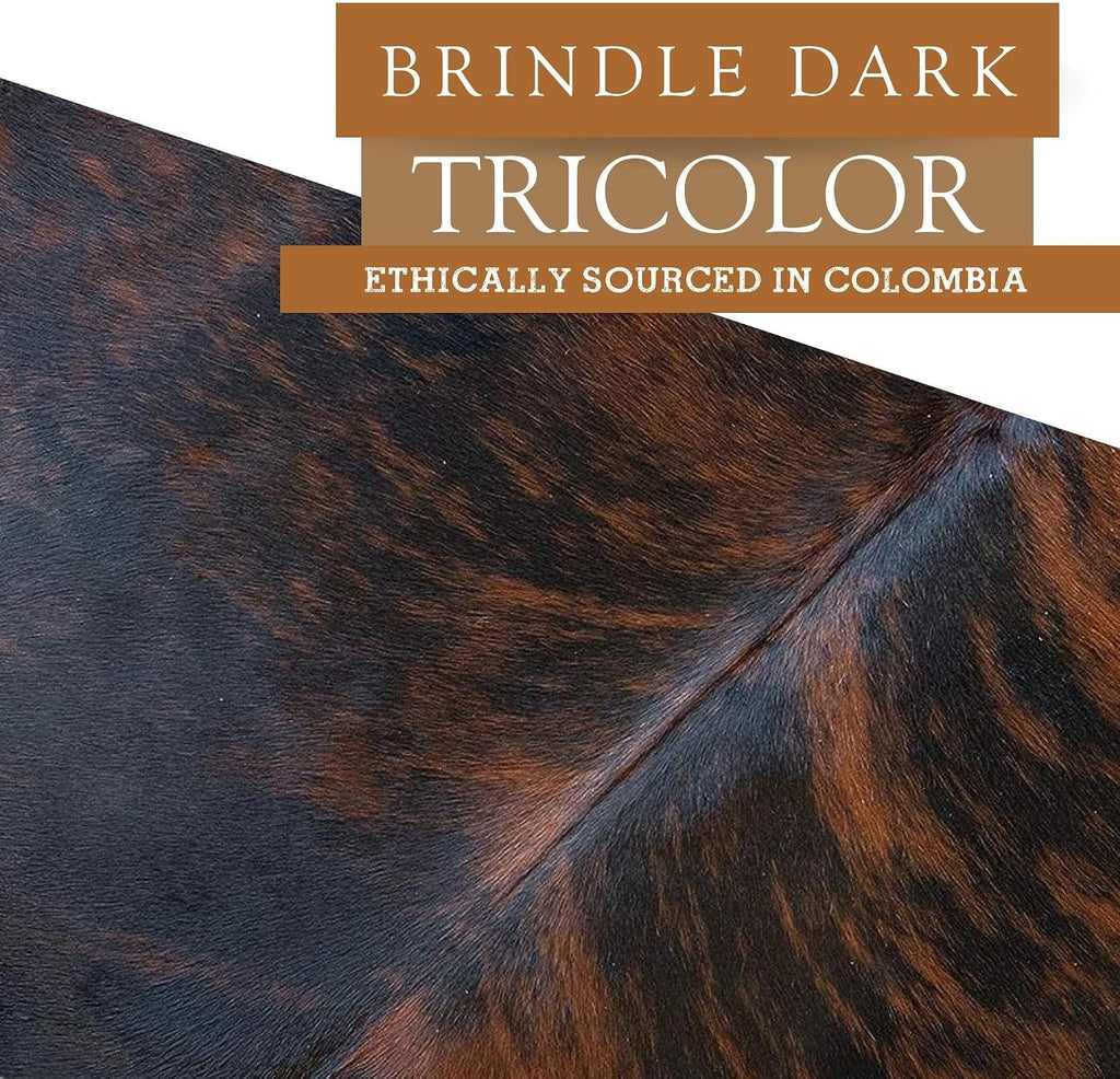 Genuine Cowhide Rug - Rustic Cowskin Carpet , Dining, & Office - Thick Animal Skin for Floor, Wall, Table Décor