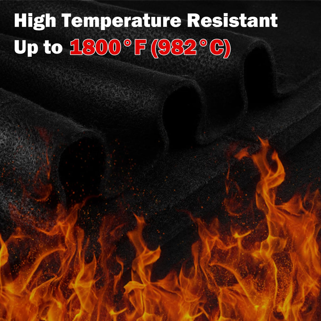 Carbon Felt Welding Blanket Fireproof - 2 Packs 20" x 36" Heat Resistant Fabric 1800°F High Temp Insulation Pad