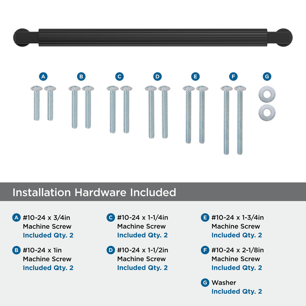 12" Ballard Matte Black Appliance Pull