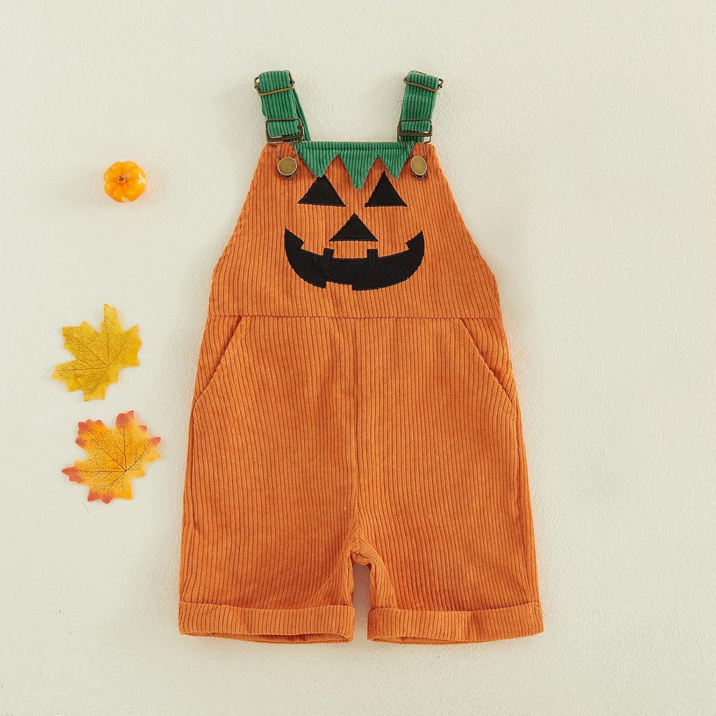 Toddler Baby Boy Christmas Outfit Santa Corduroy Overalls Jumpsuit