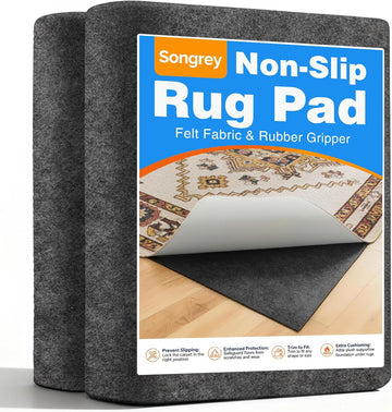 5'x7' Non‐Slip Rug Pad, 1/8" Thick Cushioned - Set of 35