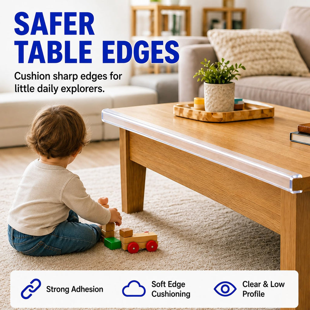 Table Corner Protectors,Clear Baby Edge Guard Bumper,1.2inx 9.84FT