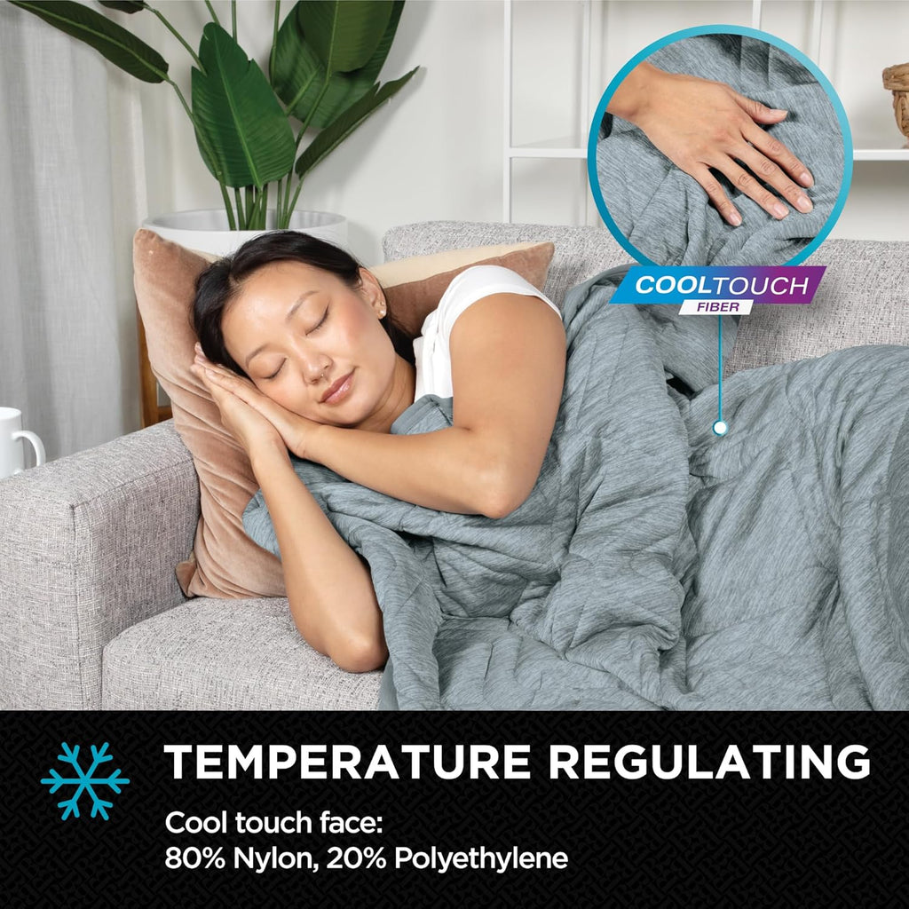 Cooling Comfort Throw - Innovative Cooling Dual-Sided Throw - Oversized Cool Blanket for Hot Sleepers - Cooling