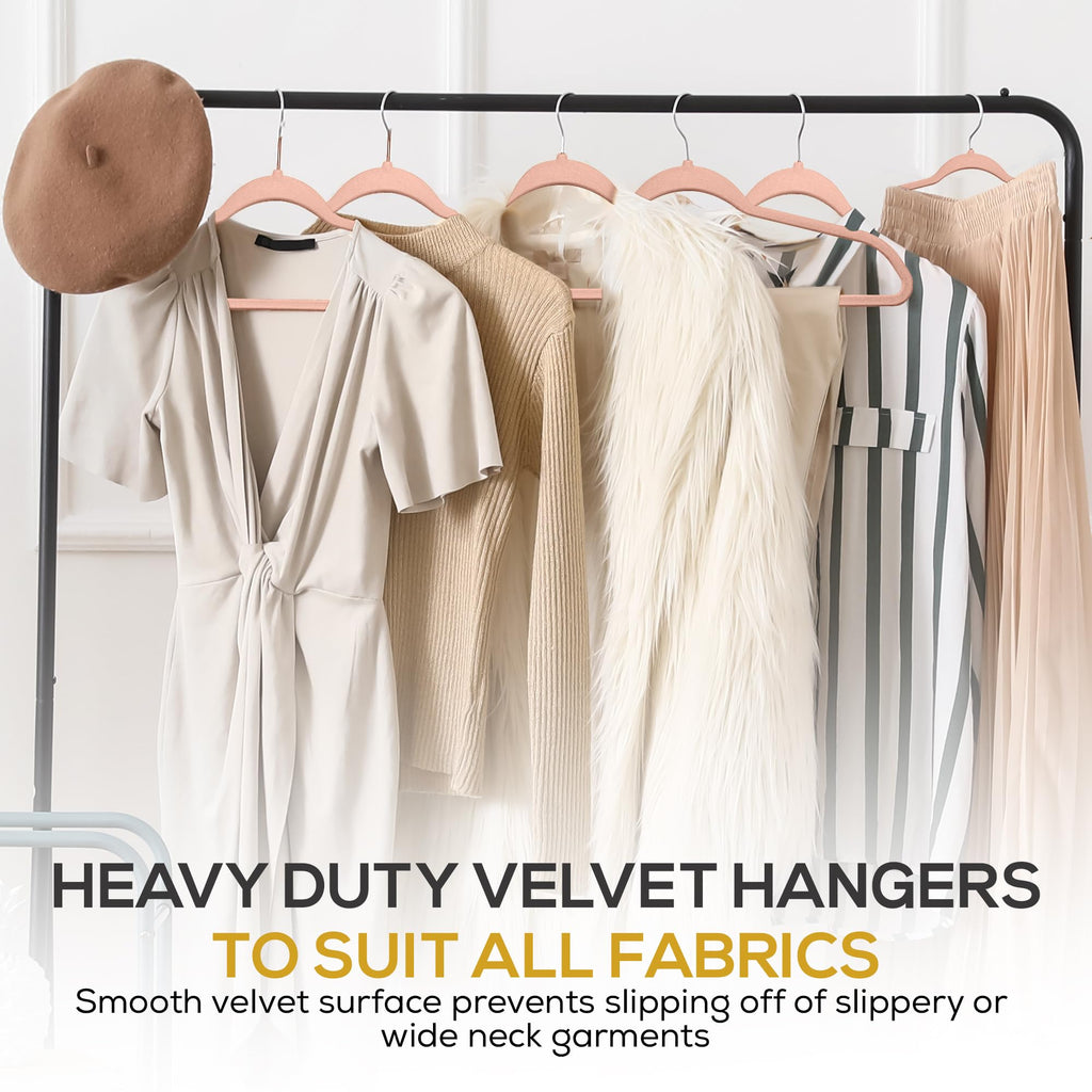 50 Pack New Premium Quality Velvet Hangers Ultra Thin Non Slip Adult Felt Space Saving Hangers for Closet Heavy Duty