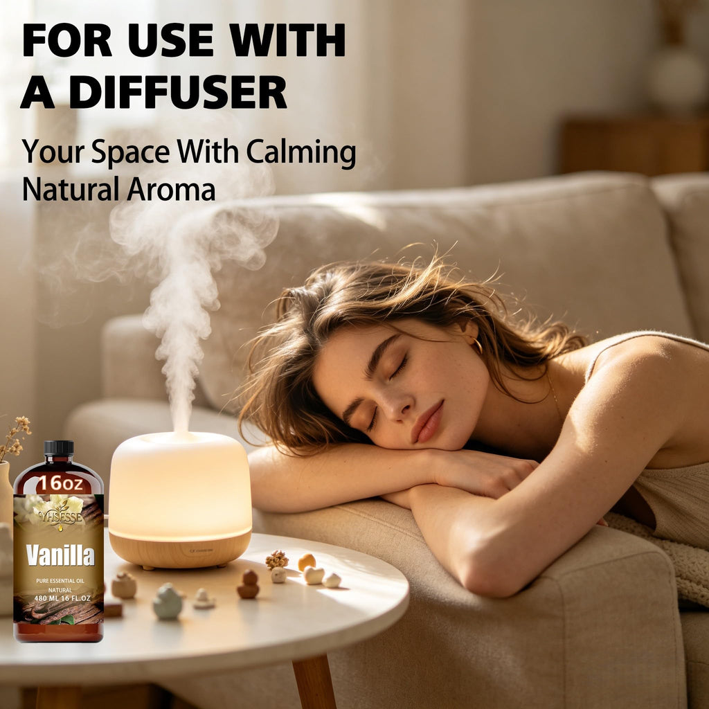 Vanilla Essential Oil for Diffuser Yoga, Vanilla Oil - 16.33 fl oz