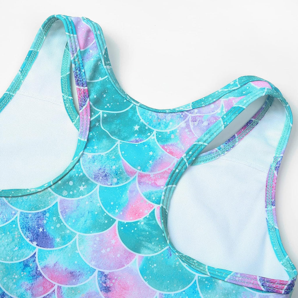 Girls Swimsuit Two Piece Tankini Swimwear with Boyshort