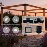 Pergola Kit with 3-Way Brackets & 4-Way Corner Brackets for  - Image 8