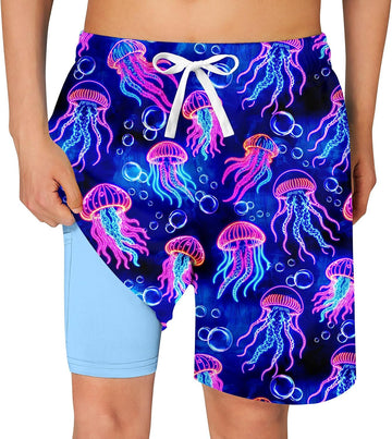 Boys Swim Trunks Compression Liner Bathing Suit Quick Dry